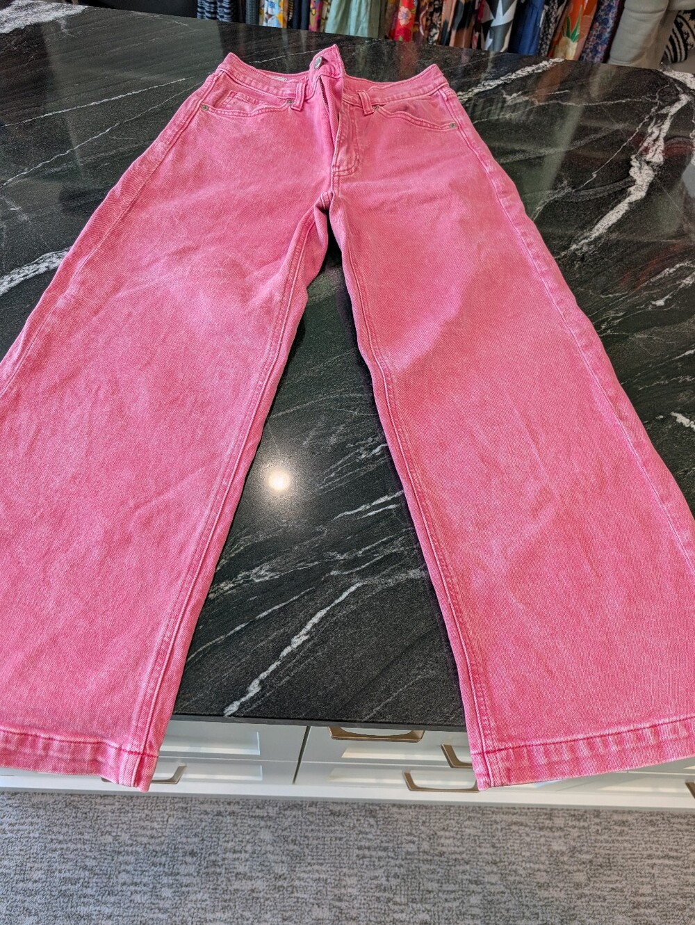 Gap Pink Wide Leg Denim Jeans